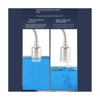 2 елемента Напълно Автоматичен Поплавковый клапан За Контрол на Нивото на водата, Регулатор за Нивото на водата Резервоар за вода 1/2 