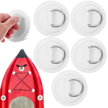 5 бр. D-образни пръстен накладки за каяк D-образен пръстен PVC кръпка Рафтинг, Кану и Аксесоари за надуваеми лодки дъска за сърф Дъска за гребло гумена