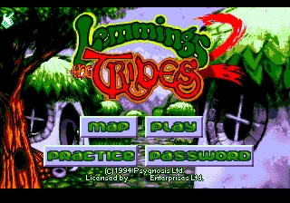 Детска карта на Lemmings 2 16 Bit MD за Sega Mega Drive за Genesis